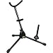 Hamilton Alto/Tenor sax Stand, Black, includes Flute/Clarinet peg