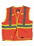 Walls Blaze Orange Ansi II Premium Safety Vest High Visibility