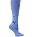 Nurse Mates Butterfly Trouser Socks | 11mm Hg Compression | Comfort Support | 1 Pair | Ceil Blue