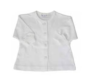 Under the Nile Organic Cotton White Baby Button Down Cardigan NB-3M (NB-3M)