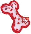 Ty; Bow Wow Beanies; Hearts Bone Dog Toy