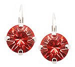 L. Erickson Simple Drop Swarovski Earrings - Padparadascha Swarovski