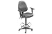 Synchro Leather Operator Stool - 360&deg; Footrest With Armrests