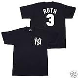 BABE RUTH New York Yankees (100% Cotton) ADULT T-SHIRT with Name & Number
