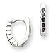 Sterling Silver Amethyst Hinged Hoop Earrings