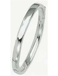 7mm 14k High Polished White Gold Bangle Bracelet