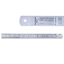 Linex Stainless Steel Ruler Imperial and Metric with Conversion Table 300mm Ref Lxesl30