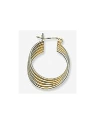27mm X 23mm 14k Concentric Hoops Tube Earrings