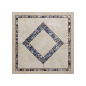 Vinyl Floor Tile, 12" x 12" White & Blue Marble