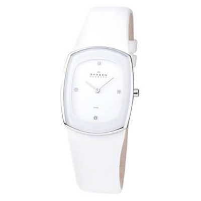 Skagen Denmark Womens Watch White Leather Women's Watch #649SSLWW