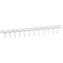 CapitolBrand SP0032 Polypropylene 200 microliter Low Profile PCR Strip Tube, with Labeled End Tabs without Caps (Case of 80 Strips)
