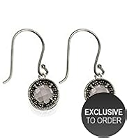 Sterling Silver Multi-Faceted Drop Earrings