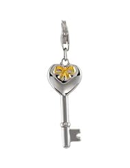 Sterling Silver Key Heart Charm