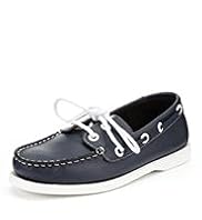 Leather Lace Up Boat Shoes