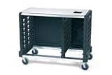 Rubbermaid Max System Black Dual Pan Prep Cart