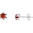14K White Gold Teen January Birthstone Stud Earrings