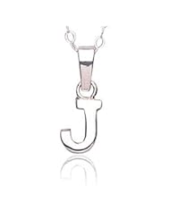 Jo For Girls Sterling Silver Letter J Pendant on 14 Inch Chain
