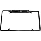 IMAGE OF Pyle PLCM19 Low Lux Rear Camera Black Chrome Metal Licence Plate Frame