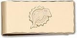 Miami Dolphins Gold Plated Logo on Gold Plated Money Clip