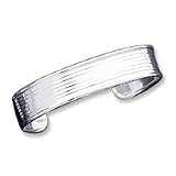 Sterling Silver 14.5mm Fancy Cuff Bangle Bracelet QB103