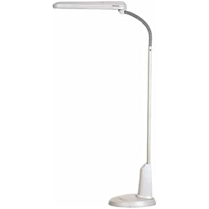 Ott-Lite L24554 24-Watt TrueColor Floor Lamp, Dove Grey