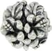 Authentic Carlo Biagi Hibiscus Bead Charm - .925 Sterling Silver - fits Pandora, Chamilia, Troll