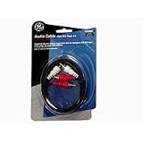 GE 22609 Audio Cable With Dual RCA Plugs 3ft Black