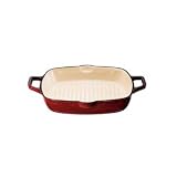 KitchenAid 12-Inch Cast-Iron Square Grill Pan, Garnet by KitchenAid