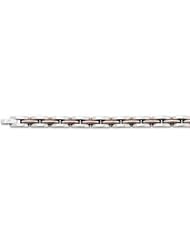 8.5" Stainless Steel Bracelet with Chocolate Immerse Plating Ci Satin And olished B785