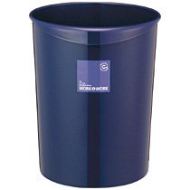 リス ワーク&ワーク 屑入れ 丸 12L ダークブルー[ゴミ箱関連品]