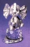 Diamond-Cut Seating Baby Elephant Figurine