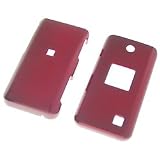 Pantech C610 Solid Red Snap-On Case Cover with Removable Swivel Belt Clip
