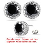 21e9bXqNebL. SL160  1.94 2.58 Cts Black & 0.01 Cts White Diamond Stud Earrings in Platinum