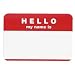 (Price/BX)Hello My Name Is Badge, 3-1/2x2-1/4, Red