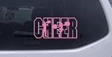 Car Sport-Cheer Sports Car Window Wall Laptop Decal Sticker -- White 4in X 8.5in  Free Shipping