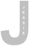 Names In Letters, Jessie In A J, Vinyl Car Decal, 'Orange', '10-by-10 inches'