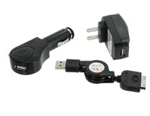 Amazon.com: Uninex 3 In 1 Iphone & Ipod Charger Kit - Av104bk: Home & Kitchen