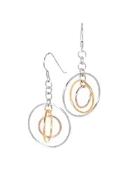 925 Silver Link Earrings with 14k Yellow & Rose Gold Vermeil Accents