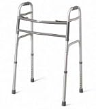 MDS864104H Medline 1 EA/EA WALKER,2 BUTTON,FOLDING,ADJ 32-39IN,ADLT Medline MDS864104H