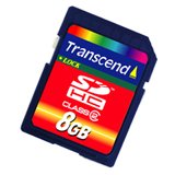 Transcend 8 GB SDHC Class 6 Flash Memory Card TS8GSDHC6