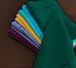Teal 20x20 Hemstitch Dinner Napkins 1 Dozen