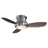 Minka Aire F518-BN Contemporary / Modern Nickel Ceiling Fan Light Included