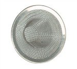 Sink Strainer, 4-1/2'' Dia., Extra Fine Mesh Lining, Stainless Steel (12 Pieces/Unit)
