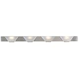 Sunrise Collection 47' Wide Nickel Bathroom Light Fixture