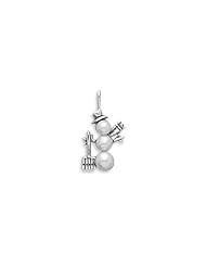 Cultured Freshwater Pearl Snowman Charm, Sterling Silver