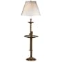 Jeeves Walnut Wood with Tray Adjustable Height Floor Lamp