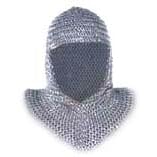 Medieval Chainmail Coif Chain Mail Headpiece SCA