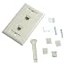 Cables to Go 27419 Cat5E RJ45 with Cat3 RJ12 Configured Wall Plate (Ivory)