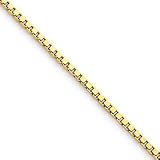 14k 1.1mm Box Chain Necklace - 30 Inch