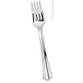 24 Disposable Silver Look Plastic Cutlery, Forks